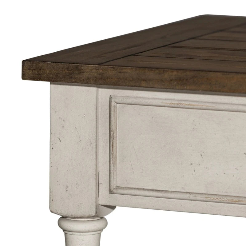 Antique White 3-Piece Table Set - 1 Round Cocktail & 2 End Tables