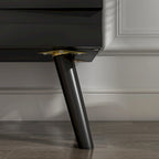 Sleek Black Buffet Cabinet Home Decor Console Table Side Table Wood