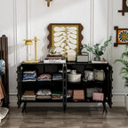 Sleek Black Buffet Cabinet Home Decor Console Table Side Table Wood