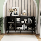 Sleek Black Buffet Cabinet Home Decor Console Table Side Table Wood