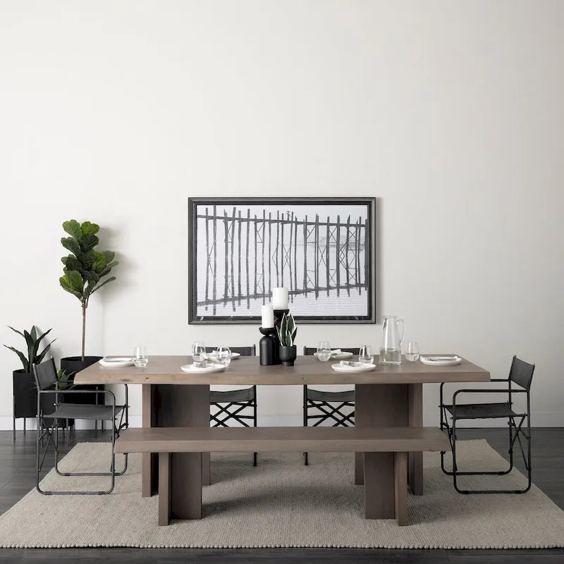 Black Leather Foldable Dining Chair-197w-x-217d-x-33h