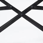 Black Leather Foldable Dining Chair-197w-x-217d-x-33h