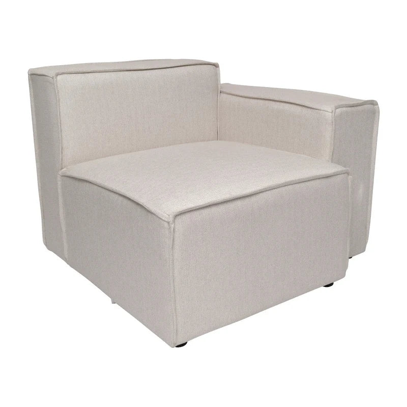 Contemporary Modular Sectional Sofa Right Side Chair with Armrest