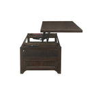 Dark Mocha Lift-Top Coffee Table with 2 Drawers