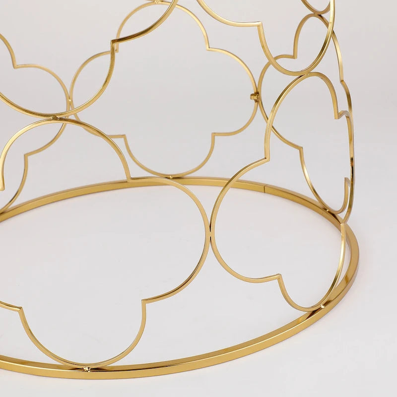 Gold Round Glass Coffee Table - Nesting Design