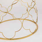 Gold Round Glass Coffee Table - Nesting Design