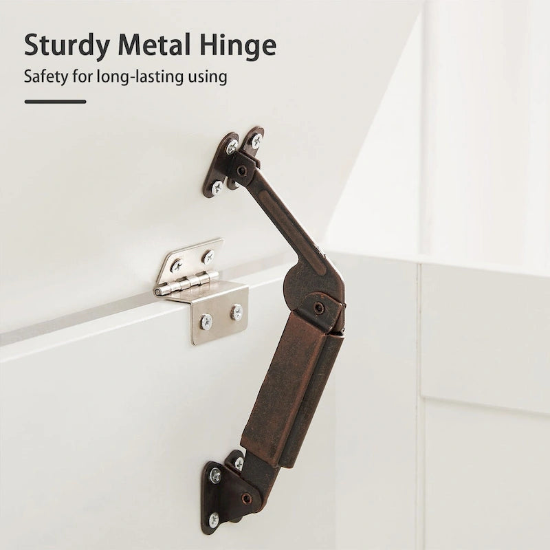 Grey Wooden Storage Bench with Wicker Mat - Medium/Large