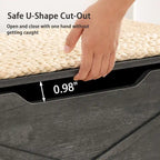 Grey Wooden Storage Bench with Wicker Mat - Medium/Large