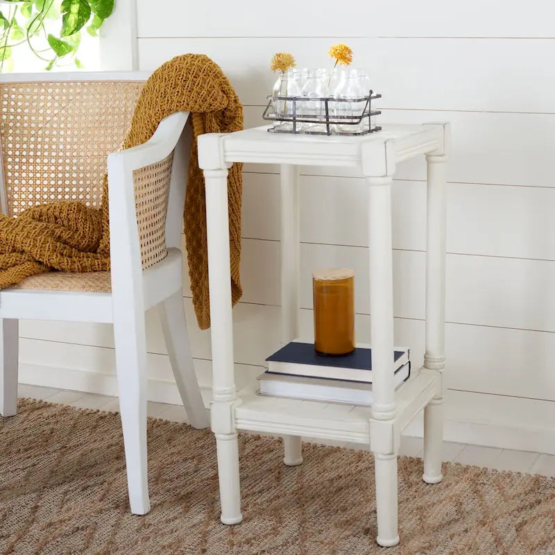 SAFAVIEH Nermira Square Accent Table - 13.8  W x 13.8  L x 28.3  H - 14Wx14Dx28H