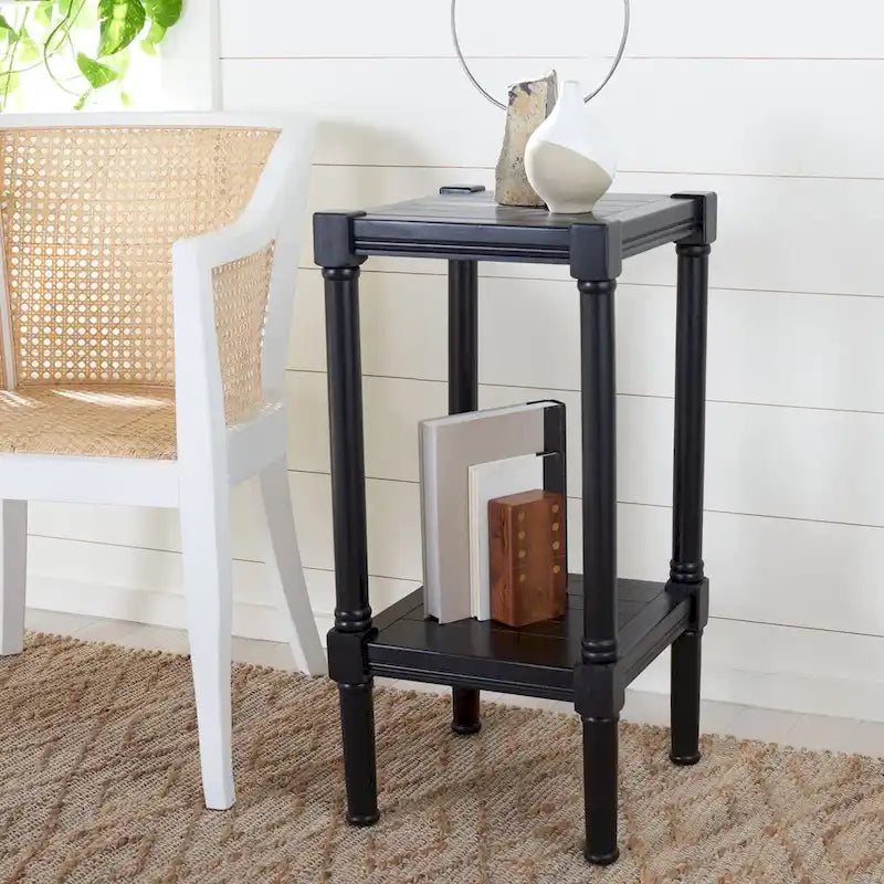 Square Accent Table - Pine Wood - 13.8"W x 13.8"D x 28.3"H