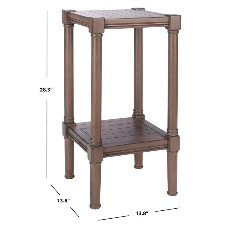 Square Accent Table - Pine Wood - 13.8"W x 13.8"D x 28.3"H