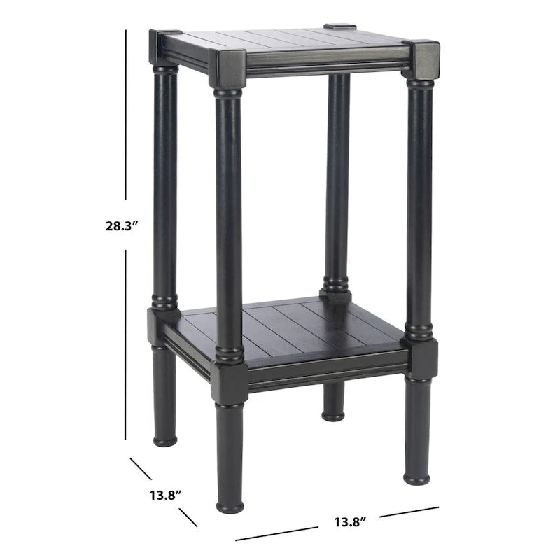 Square Accent Table - Pine Wood - 13.8"W x 13.8"D x 28.3"H