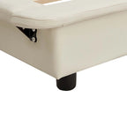 Upholstered Platform Bed with Sensor Light and Ergonomic Design Backrests