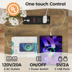 Farmhouse Nightstand with Charging Station and Barn Door