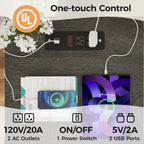 Farmhouse Nightstand with Charging Station and Barn Door