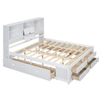 Queen Size Platform Bed with Storage Headboard