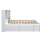 Queen Size Platform Bed with Storage Headboard