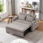 55.9  Convertible Sofa Bed Loveseat Sofa With Three Usb Ports