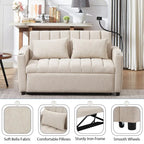 55.9  Convertible Sofa Bed Loveseat Sofa With Three Usb Ports