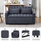 55.9  Convertible Sofa Bed Loveseat Sofa With Three Usb Ports