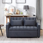 55.9  Convertible Sofa Bed Loveseat Sofa With Three Usb Ports
