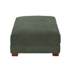 Set of 2 Upholstered Velvet Corduroy Ottoman