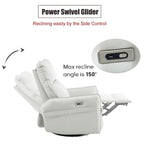270° Power Swivel Rocker Recliner with USB Charging