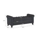 Modern Stylish Upholstered Storage Bench with Flip Top