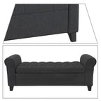 Modern Stylish Upholstered Storage Bench with Flip Top
