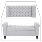 Modern Stylish Upholstered Storage Bench with Flip Top