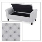 Modern Stylish Upholstered Storage Bench with Flip Top