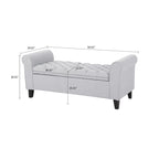 Modern Stylish Upholstered Storage Bench with Flip Top