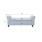 Modern Stylish Upholstered Storage Bench with Flip Top