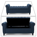 Modern Stylish Upholstered Storage Bench with Flip Top