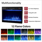 Electric Fireplace with 67  Mantel