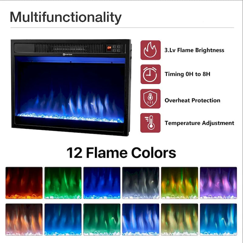 Electric Fireplace with 67  Mantel