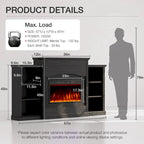 Electric Fireplace with 67  Mantel