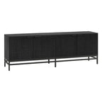 70" Wood Grain TV Stand with Fluted Doors for TVs up to 78"