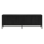 70" Wood Grain TV Stand with Fluted Doors for TVs up to 78"