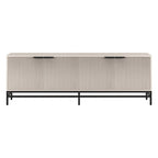 70" Wood Grain TV Stand with Fluted Doors for TVs up to 78"