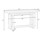 Contemporary Console Table with Industrial-inspired Concrete Wood Top