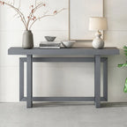 Contemporary Console Table with Industrial-inspired Concrete Wood Top
