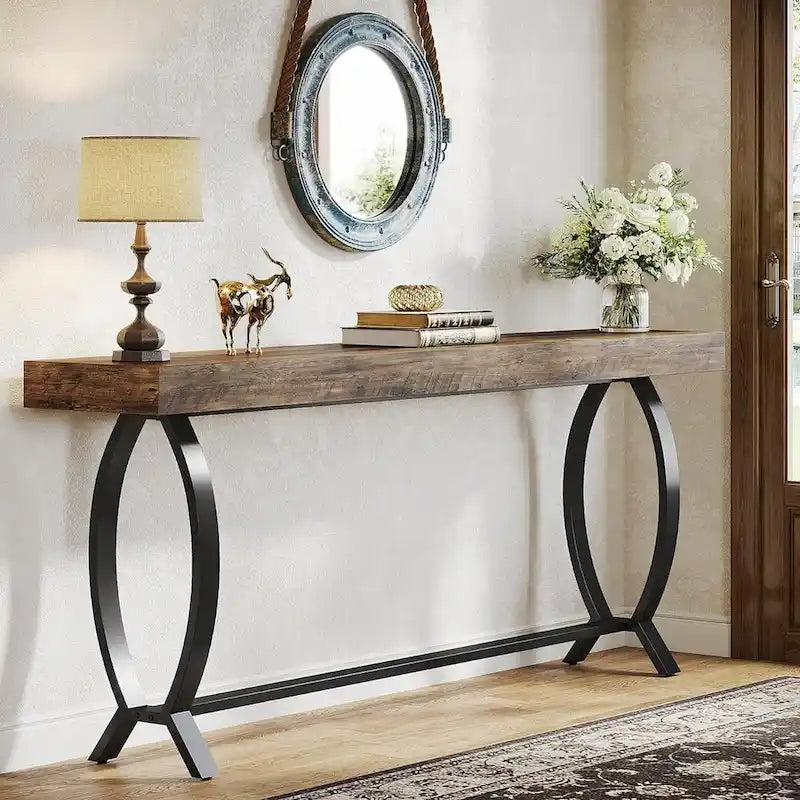 70.87-Inch Console Foyer Table for Entryway, Narrow Long Sofa Table Behind Couch