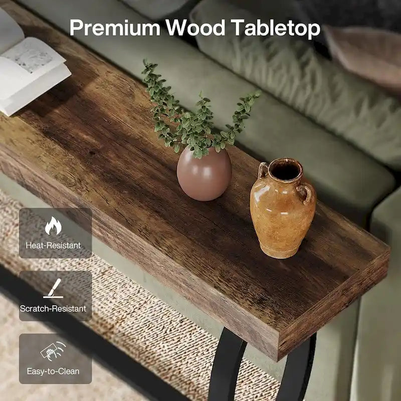 70.87-Inch Console Foyer Table for Entryway, Narrow Long Sofa Table Behind Couch