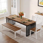 78.7 inches Diniong Table for 6-8 People, Wood Dinner Table for Dining Room