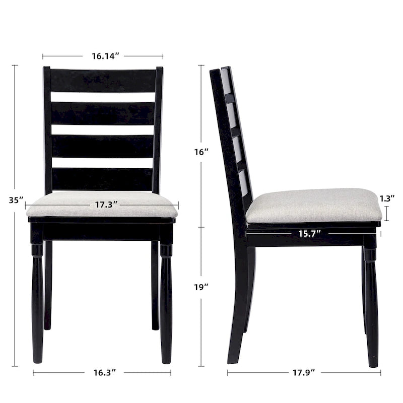 Ladder Back Wooden Dining Chairs