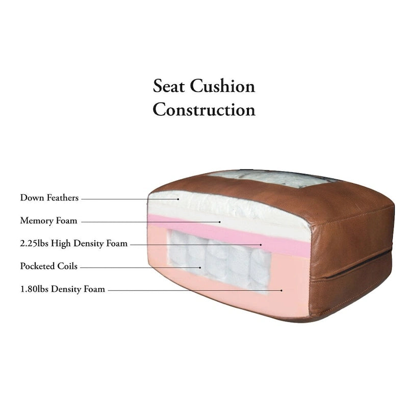 Dark Brown Chesterfield Leather Sofa - 3 Seater