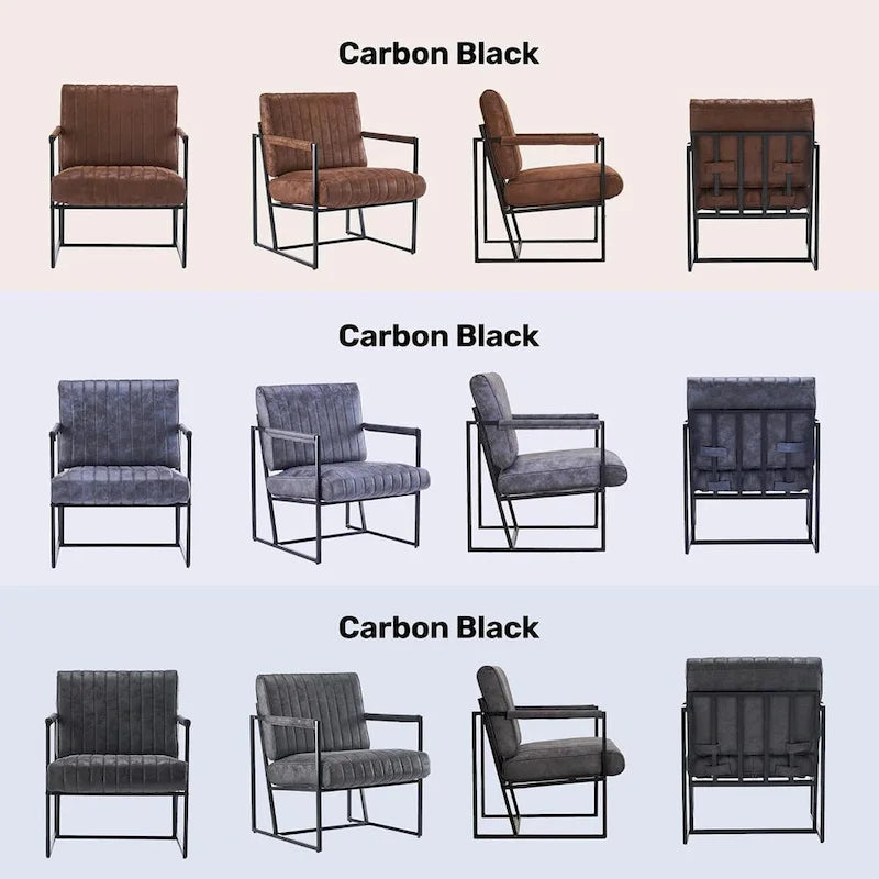 Upholstered Accent Chair with Sturdy Rust-Resistant Metal Framel Arm Chair Outdoor and Indoor Use Reading Chair