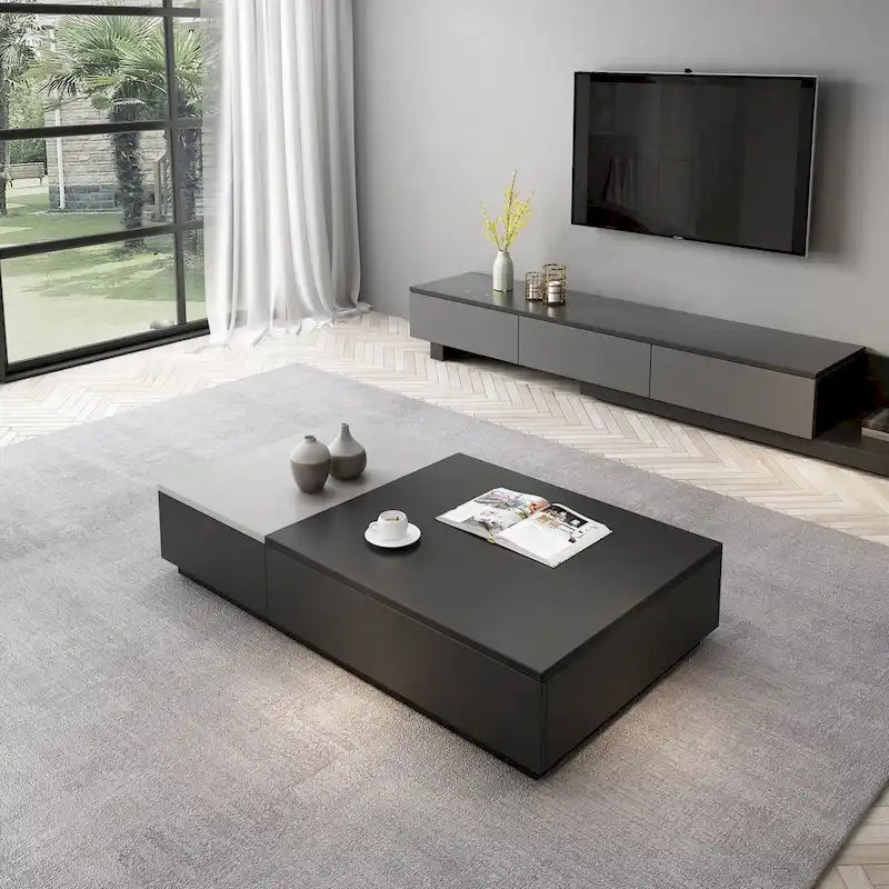 51.18  Lift Top Coffee Table with Hidden Storage Compartment and 2 Drawers