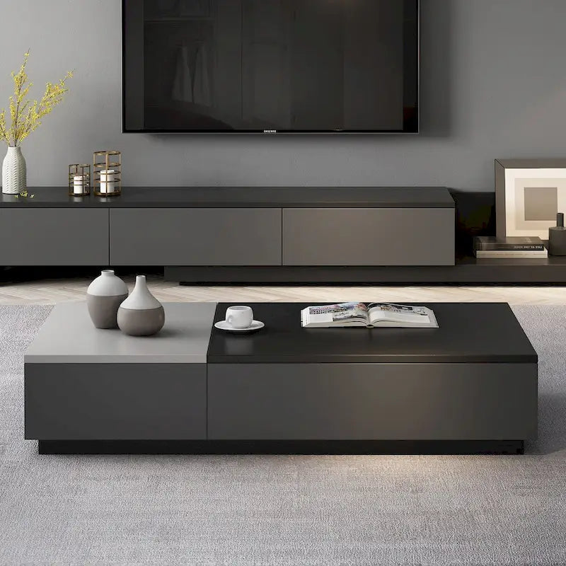 51.18  Lift Top Coffee Table with Hidden Storage Compartment and 2 Drawers